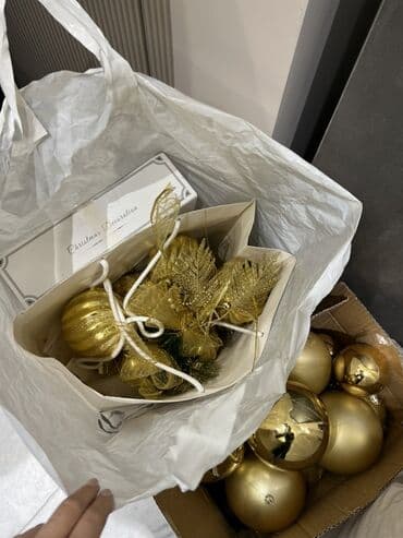 покрывало на кровать бишкек: Набор новогоднего декора в золотой гамме Состав: - Елочные шары — 4