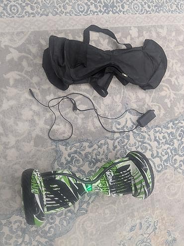 электронные книги: Гироскутер с колёсами (внедорожный) в ярком зелёно‑чёрно‑белом — 4