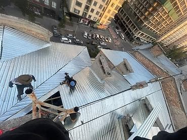 Үйдүн үстүндөгү чатыр: Кровельные работы из оцинкованного профнастила/жести крыша жабабыз — 2