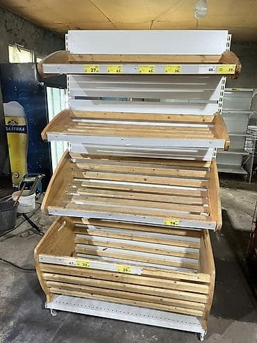 машазин: Продавецкий стеллаж для выкладки хлеба/выпечки - Конструкция на базе — 1