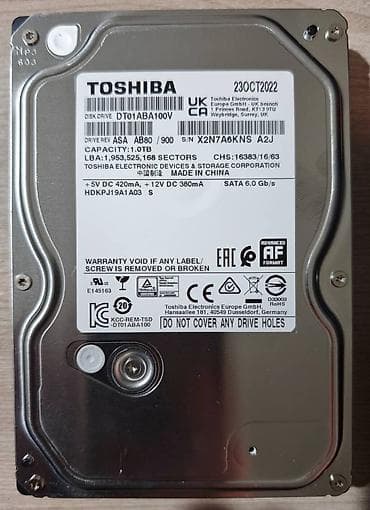 Продаются новые жесткие диски для видеонаблюдения. TOSHIBA