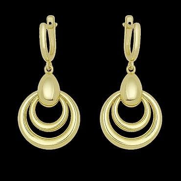 Серьги, Проба 585, Без вставки, Женские