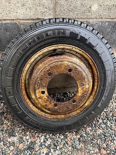 шина грузовой: Колеса в сборе 195 / 75 / R 16, Всесезонная, Б/у, Легкий коммерческий транспорт (C/LT), Железные — 4