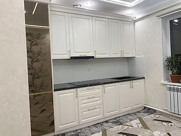 фабричная кухонная мебель: Кухонный гарнитур, цвет - Бежевый, МДФ — 8