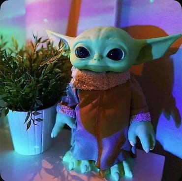 растовые куклы: Фигурка/кукла «Малыш Йода» (Грогу) из Star Wars - Высота: 28 см - — 4