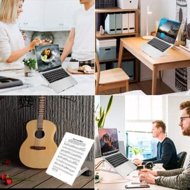 подставка с кулерами для ноутбука: Подставка для ноутбука и планшета алюминиевая регулируемая складная — 8