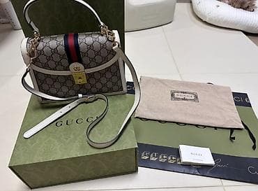 Сумки: Классическая сумка, Gucci, Италия, Материал: Комбинированный материал, Регулируемый ремень, Женские, Б/у — 6