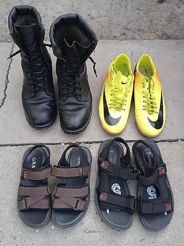 Босоножки, сандалии, шлепанцы: Ботинки, 44, Nike, Б/у, цвет - Черный — 1