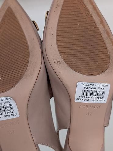 страховочный ремень: Туфли Nine West сделаны в Турции. - Модель: slingback с открытой — 7