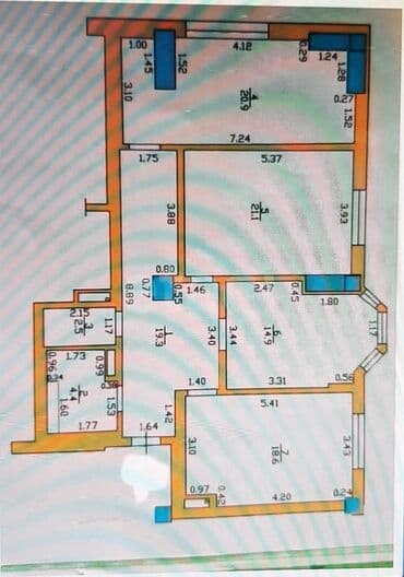 3 комнатная квартира кант: 3 комнаты, 100 м², Элитка, 3 этаж, Евроремонт — 13