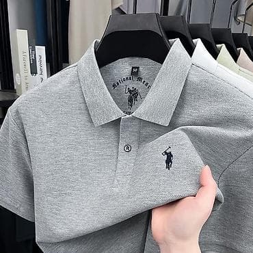 женские рубашки поло: Мужское поло с вышивкой «наездник с клюшкой». Описание: - — 2