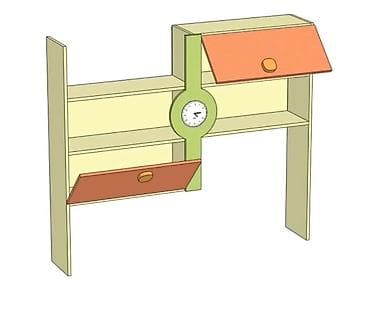 Детский мебельный комплект “Часы” Состав: - Настенная полка с