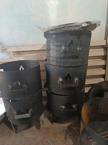 розжига: 12 л. Уличные печи-очаги под казан + алюминиевые казаны - — 3