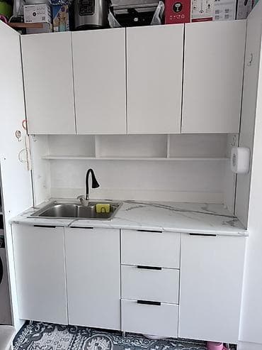 Кухонный гарнитур, Б/у, цвет - Белый, Самовывоз