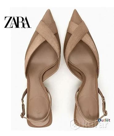 туфли zara: Босоножки, 36, Zara, Б/у, цвет - Коричневый, Платная доставка, Самовывоз — 1