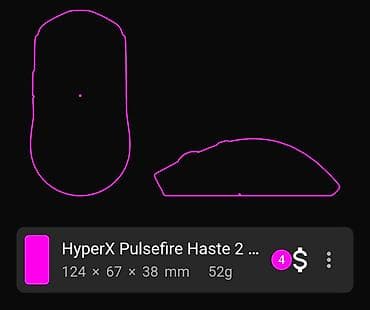 Компьютерные мышки: Игровая проводная мышь HyperX haste 2 (белая) - Эргономичный — 3