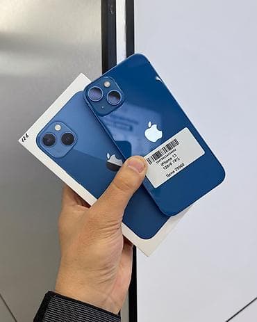 Уюлдук телефондор жана аксессуарлар: IPhone 13, Колдонулган, 128 ГБ, Көк, Коргоочу айнек, Каптама, Куту, Бөлүп төлөө менен, 74 % — 1