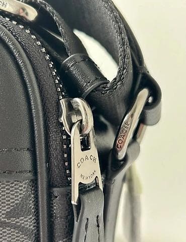 pull and beer: Классическая сумка, Coach, Материал: Натуральная кожа, Застежка на молнии, Мужские, Б/у — 3