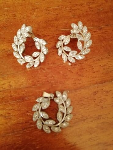 свадебные наборы ручной: Нежный красивый набор. Бижутерия. Не чернеют. Серёжки и кулон — 8