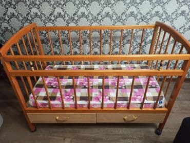 детская кровать икеа с матрасом: Детская кроватка из массива дерева в идеальном состоянии, матрас Lina — 4