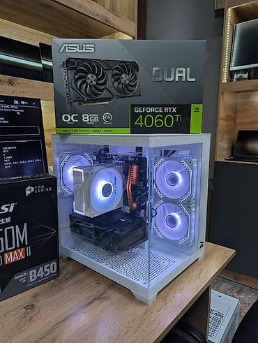 Компьютер, ядер - 6, ОЗУ 16 ГБ, Для работы, учебы, Новый, AMD Ryzen 5, NVIDIA GeForce RTX 4060 Ti, HDD + SSD