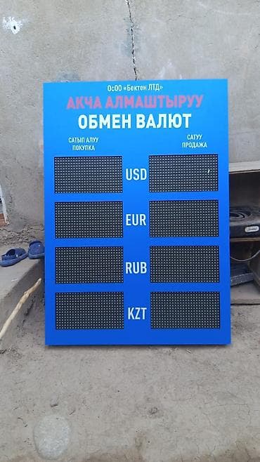 Рекламное оборудование: Светодиодное табло «Обмен валют» для обменных пунктов - Тип — 1
