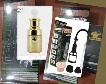 Вакуумная помпа для члена плюс масло шибари для увеличения полового