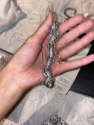 диадема ободок: Колье-цепь Prada - Материал: металл серебристого тона - Дизайн — 3