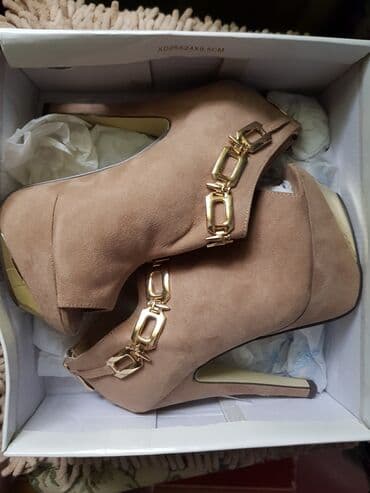 фирменная обувь из италии: Ботинки, 37, Новый, цвет - Бежевый, Самовывоз — 5