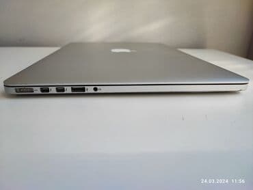 macbook на запчасти: Ноутбук, Apple, 16 ГБ ОЭТ, Intel Core i7, 15.4 ", Колдонулган, Жумуш, окуу үчүн, эс тутум SSD — 12