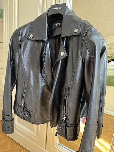 m16 mini: Кожаная куртка-косуха черного цвета. Для девочки подростка от 10 лет — 1