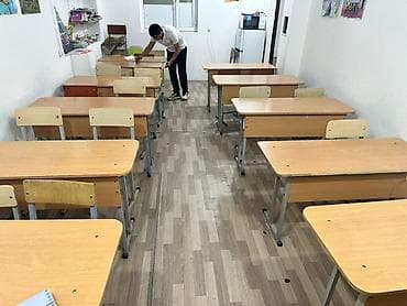 угловой диван с ящиком: Комплект парты и стула, Б/у, Самовывоз — 7