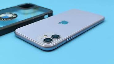 IPhone 11, Б/у, Blue Titanium, Защитное стекло, Чехол, 75 % — 2