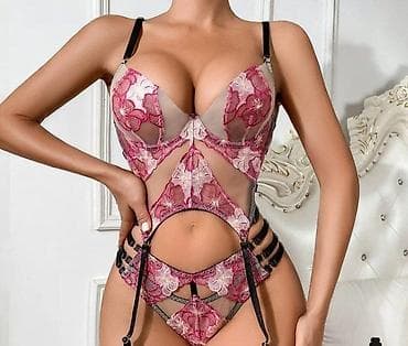 сексуальные белье: Комплект, Стринги, С кружевом — 2