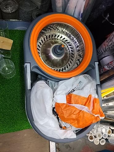 Хозтовары: Ведро с центрифугой для швабры (spin-mop) - Двухсекционная — 2