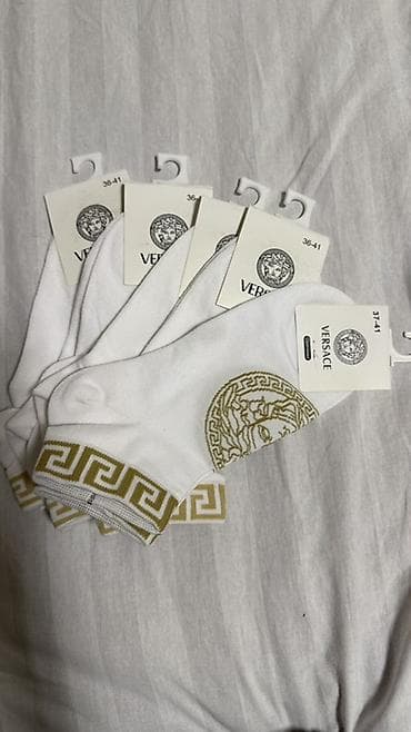 Носки и белье: 15 шт Короткие носки Versace (линейка Socks) - Цвет: белый - Дизайн — 2