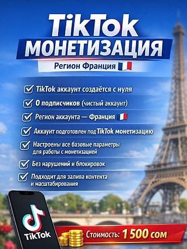 Монетизированный TikTok-аккаунт под регион Франция - Аккаунт
