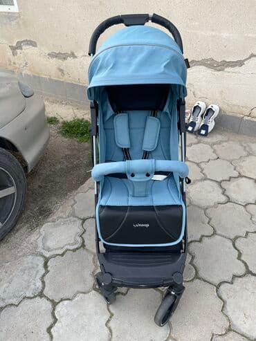 Коляски: Коляска, цвет - Голубой, Б/у — 6