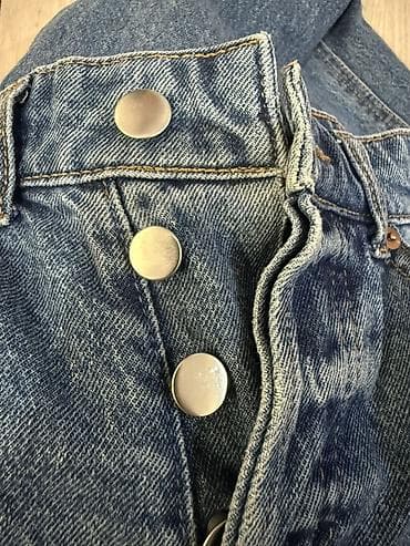 чиносы hm: Джинсы, Прямые, H&M, Высокая талия, XS — 8