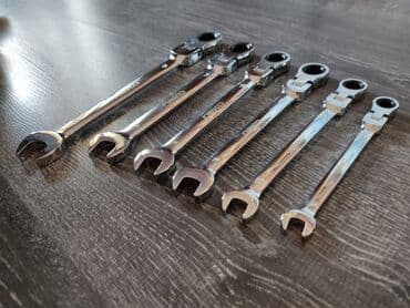 набор рожковых ключей: Новый набор ключей (6 шт.) комбинированных трещеточных шарнирных DEKO — 2