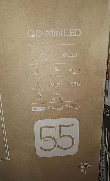 ТВ жана Видео: ТелевизорTCL 55" QD‑Mini LED (QLED) Ключевые особенности: - Диагональ — 3
