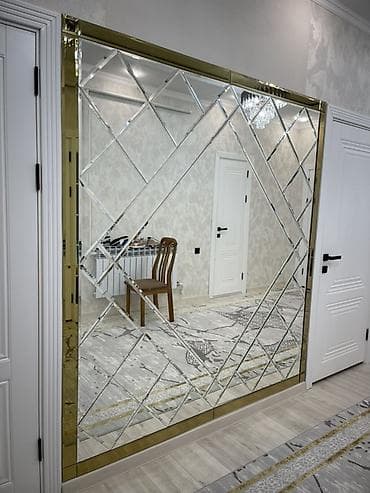 Зеркала: Декоративные зеркальные панели «Французская клетка» для стен. - — 2