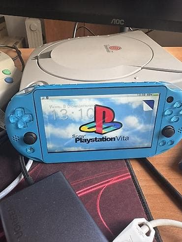 smart box: PlayStation Vita slim (PCH-2000) синяя, идеальное состояние, на экране — 1