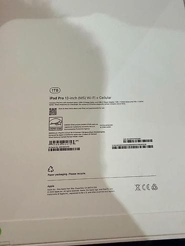 ipad 1: Apple iPad Pro 13-inch (M5) Wi‑Fi + Cellular, 1 ТБ Характеристики: - — 2