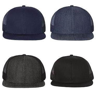 Mega Cap. Кепка с плоским козырьком из шести панелей. 65/35