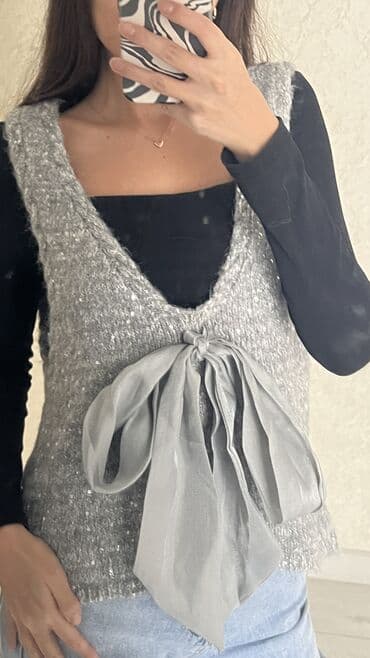 тёплые платья: Продаю теплые свитера. 1. Стильная теплая двойка (топ+кардиган) — 4