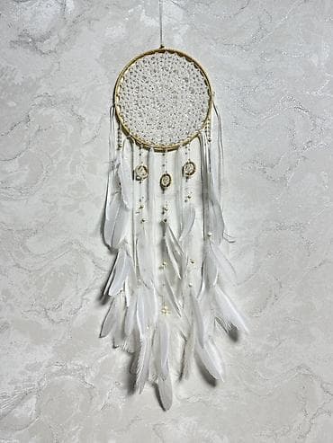 Ловец снов в белый с кружевным центром ⚜️Диаметр 23см ⚜️ Цена 3500с