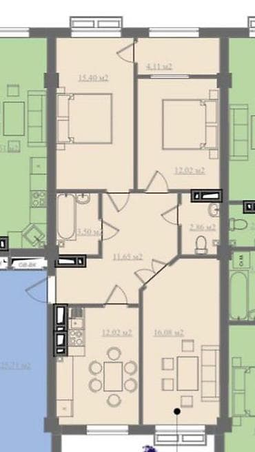Продажа квартир: 3 комнаты, 78 м², Элитка, 5 этаж, Готовая ПСО (под самоотделку) — 4