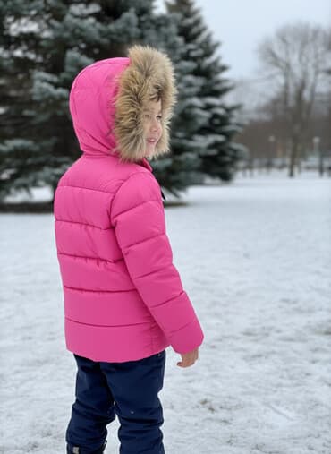 детская куртка на мальчика: Детские зимние и демисезонные куртки 1) Ярко‑розовая пуховая куртка с — 1
