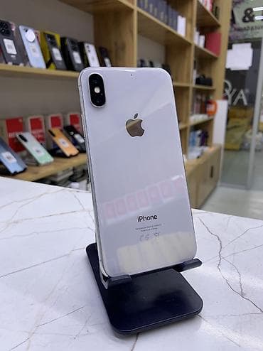 IPhone X, Новый, 64 ГБ, Белый, Защитное стекло, Чехол, 100 %